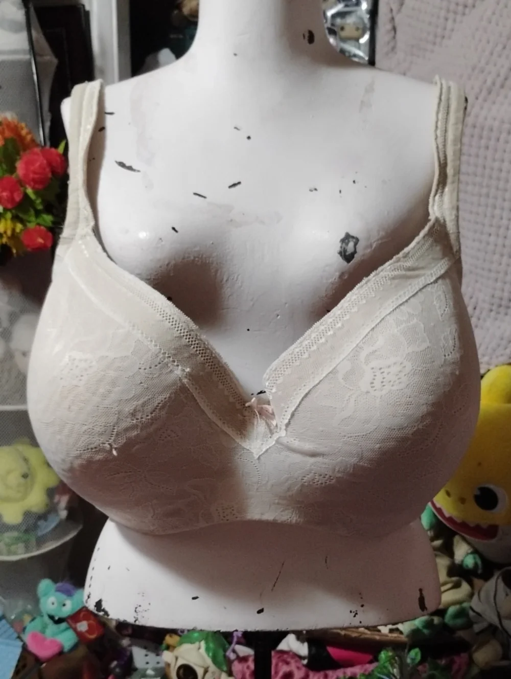 Cacique Ivory Lace Full-Coverage Soft Bra
